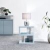 Polar High Gloss Led Side Table Grey