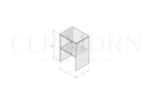 Getty Acrylic Nightstand - Image 9